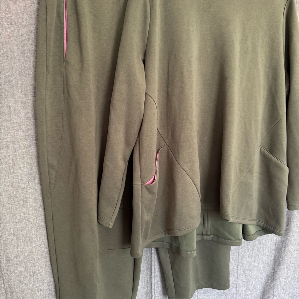 Set- LOGO Lori Goldstein Sweatshirt 1X & Pants XLP Pullover Oversize Lagenlook - Picture 2 of 6
